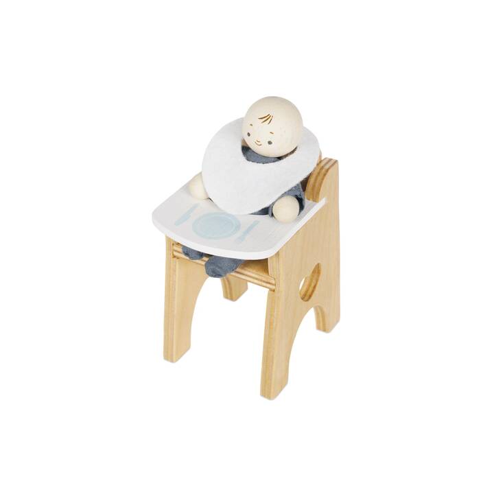 LE TOY VAN Poussette et chaise haute Poupées Set d'aménagement (jaune, beige, naturel, rose, blanc)