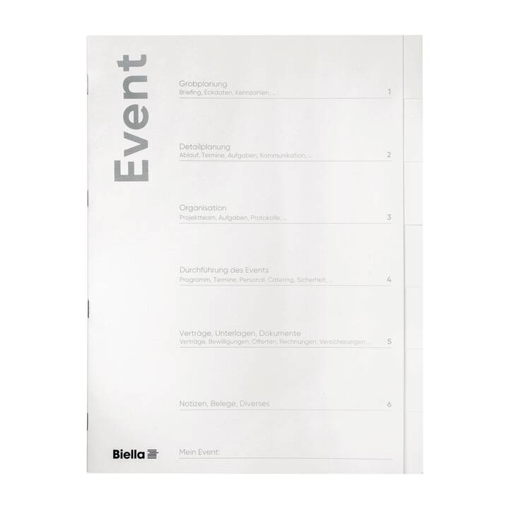BIELLA Dossier d'organisation Expert (Blanc, A4, 6 pièce)