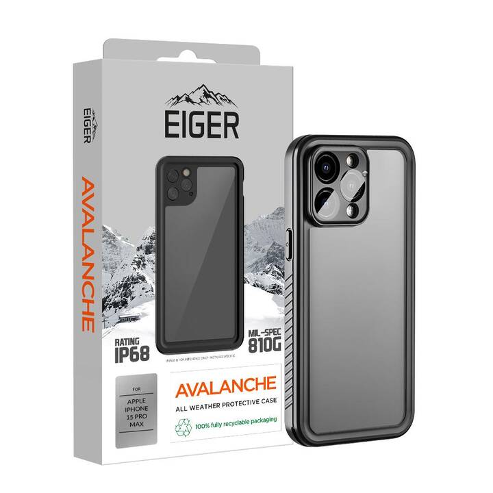 EIGER Backcover Avalanche (iPhone 15 Pro Max, Noir)