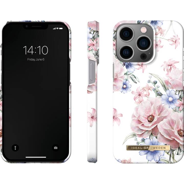 IDEAL OF SWEDEN Backcover Floral Romance (iPhone 13 Pro, Blu, Rosa, Bianco)