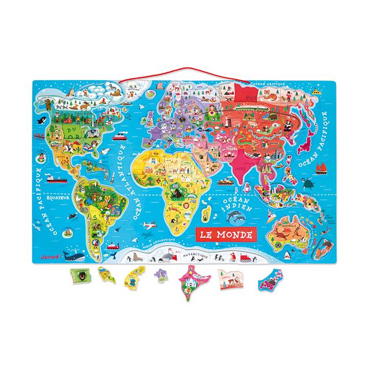 JANOD Carte du monde Puzzle (92 x)