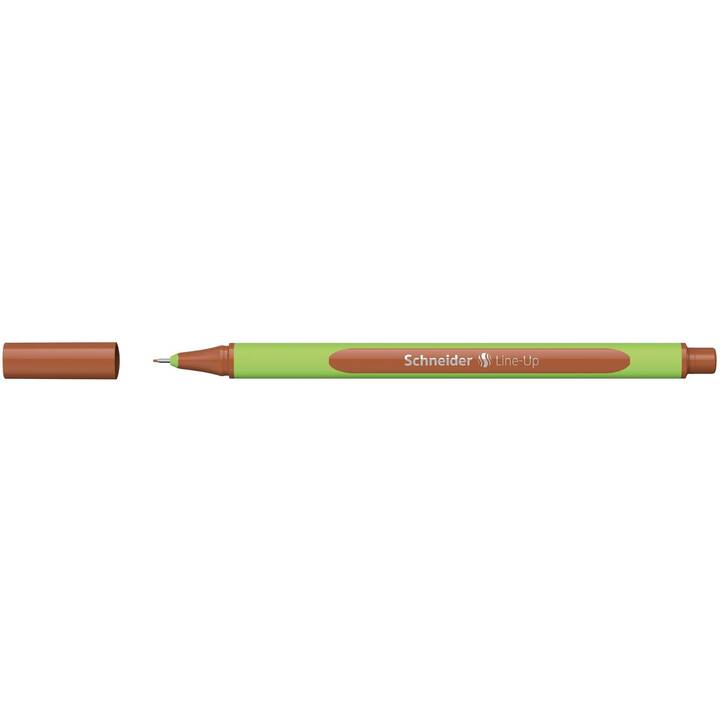 SCHNEIDER Line-Up Penna a fibra (Marrone, 10 pezzo)