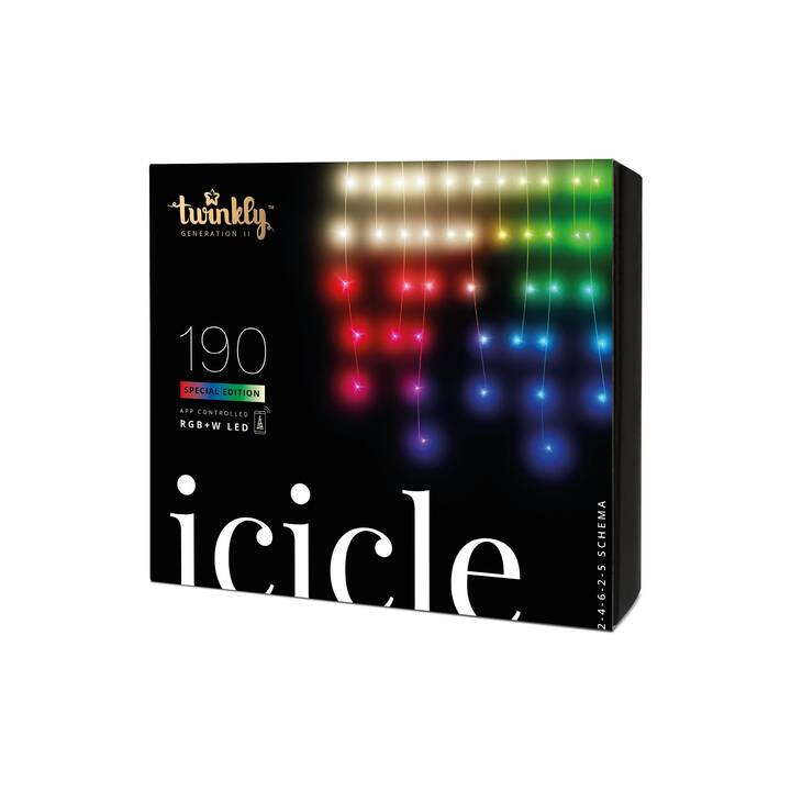 TWINKLY Ghirlanda di luci Icicle 190 (190 LEDs)