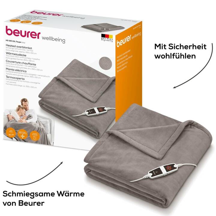BEURER Couvertures chauffantes HD 150 XXL (150 W, Taupe)