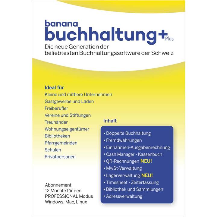 BANANA Buchhaltung Plus - Professional (Abbonamento, 1 anno, Tedesco)