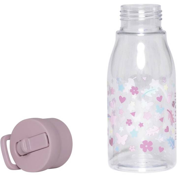 BECKMANN Trinkflasche (0.4 l, Transparent, Rosa)