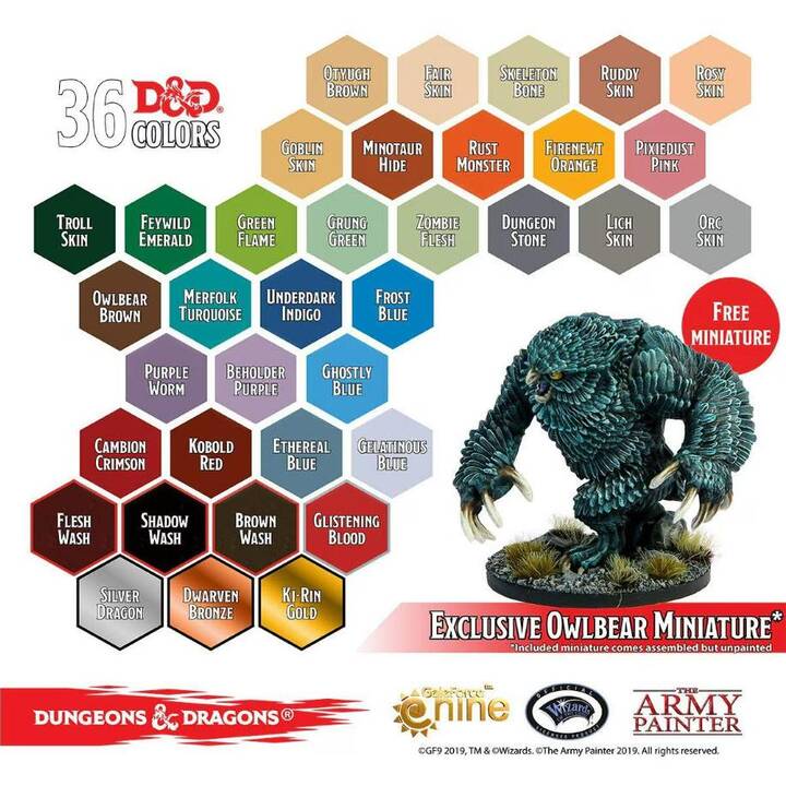 THE ARMY PAINTER D&D Monsters Set di vernice (36 x 12 ml)