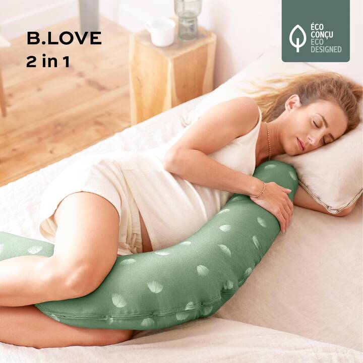 BABYMOOV Cuscini allattamento B.Love 2-in-1 (175 cm, Verde, Bianco)