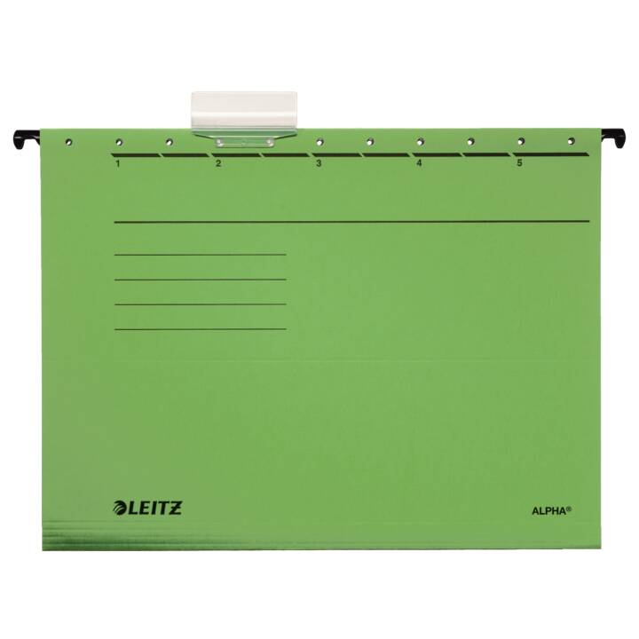 LEITZ Cartelle sospese (A4, Verde, 5 pezzo)