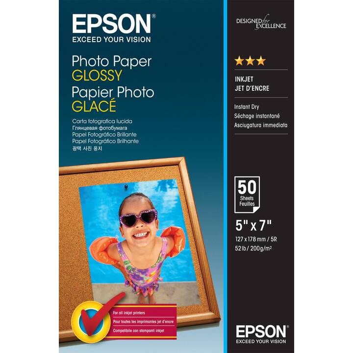 EPSON Papier photo (50 feuille, 127 x 178 mm, 200 g/m2)