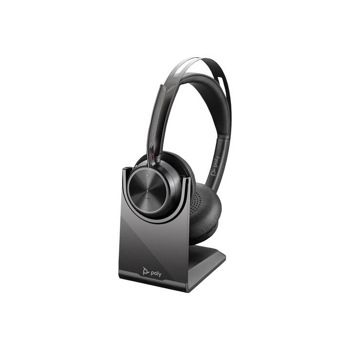HP Office Headset Poly Voyager Focus 2 (On-Ear, Kabellos, Schwarz)