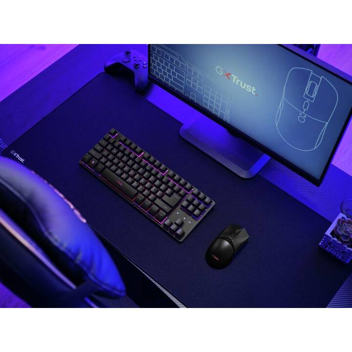 TRUST GXT832 Thado TKL Wireless Combo (Funk-RF, Schweiz, Kabellos