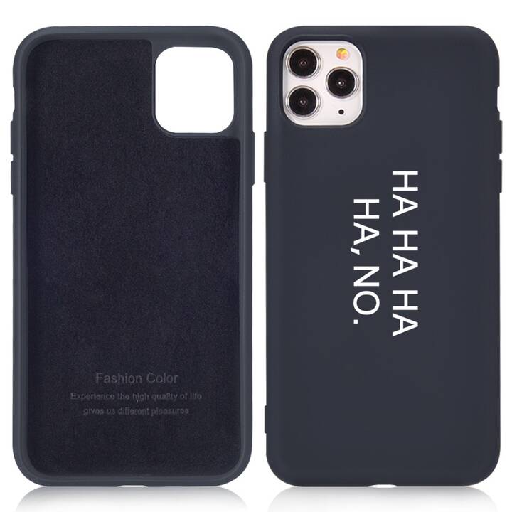 EG Custodia per iPhone 12 Pro Max 6.7" (2020) - nero - slogan