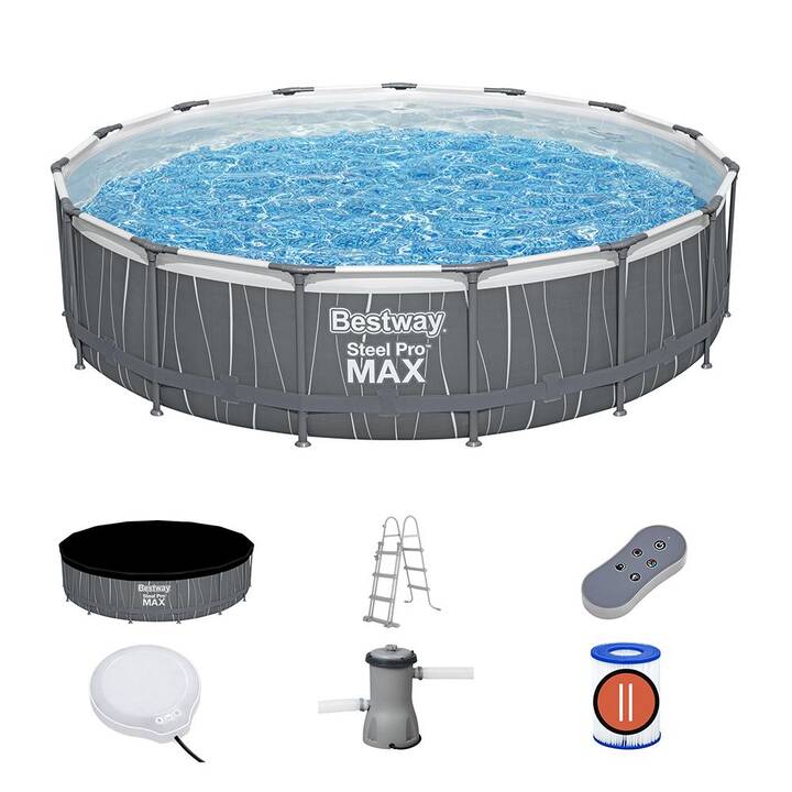 BESTWAY Piscina fuori terra con struttura tubolare in acciaio (457 cm x 107 cm)