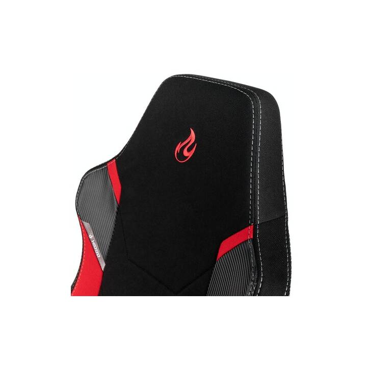 NITRO CONCEPTS Sedia da gaming X1000 (Nero, Rosso)