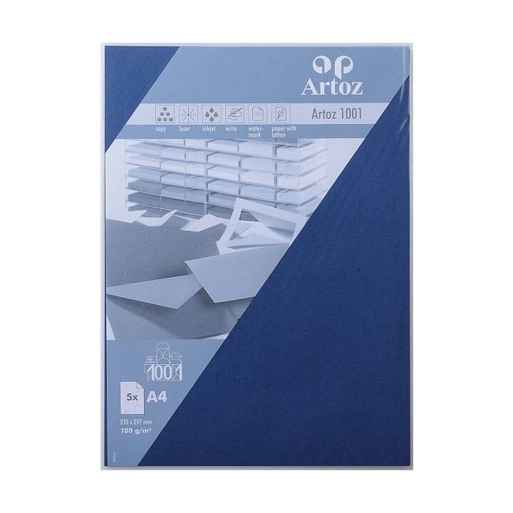 ARTOZ Papier à dessin 1001 (Bleu foncé, A4, 5 pièce)