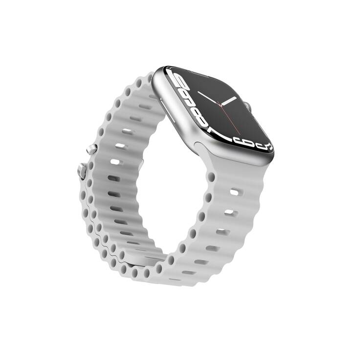 VONMÄHLEN Wave Armband (Apple Watch 45 mm / 42 mm / 49 mm / 44 mm, Silber)