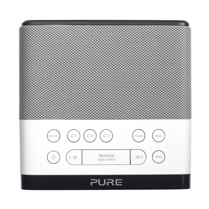 PURE Siesta Rise Radiowecker (Weiss, Schwarz)