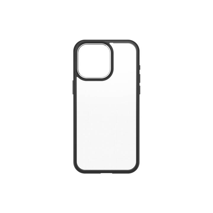OTTERBOX Backcover React (iPhone 15 Pro Max, Transparent, Noir)