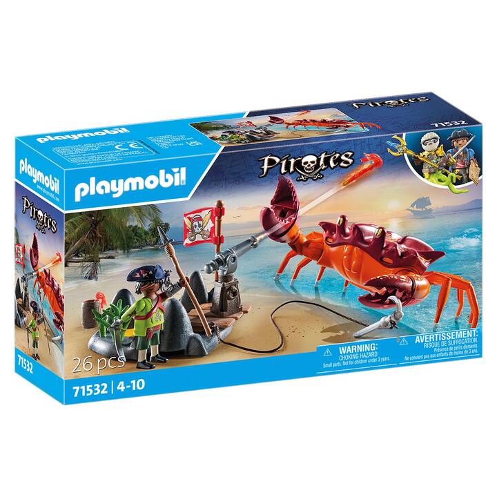 PLAYMOBIL Pirates Pirate et crabe géant (71532)