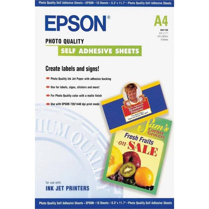 EPSON Fotopapier (10 Blatt, A4, 167 g/m2)