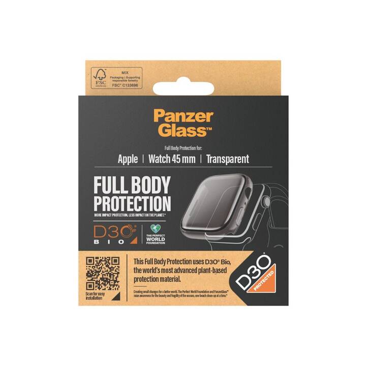 PANZERGLASS Full Body Film protettivo (Apple Watch 45 mm, Transparente, Nero)