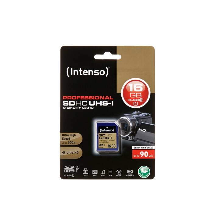 INTENSO SDHC Card PRO (Class 10, 16 GB, 90 MB/s)