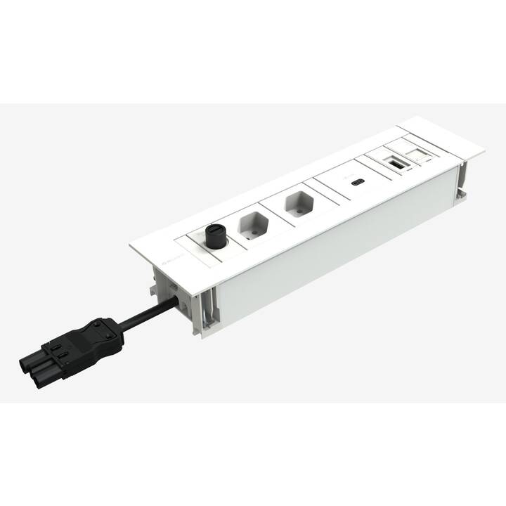 IB CONNECT Steckdosenleiste Intro2 (T13, HDMI, USB Typ-C / T13, 0.06 m, Weiss)