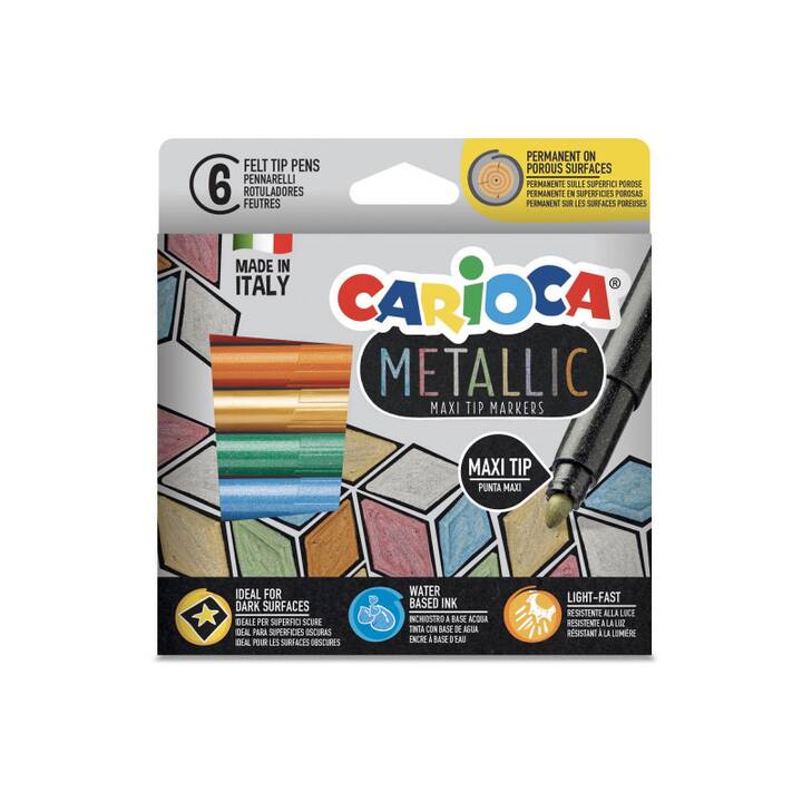 CARIOCA E-6 Crayon feutre (Multicolore, 6 pièce)
