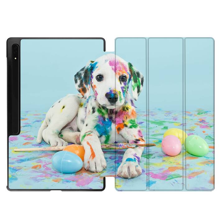 EG Hülle für Samsung Galaxy Tab S8 Ultra 14.6" (2022) - Blau - Hunde