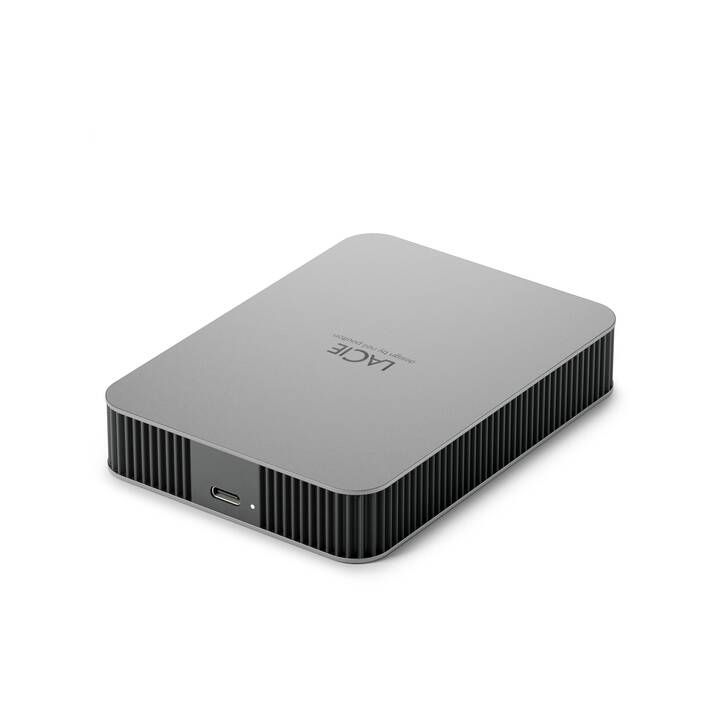 LACIE Mobile Drive (USB Typ-C, 5000 GB, Silber)