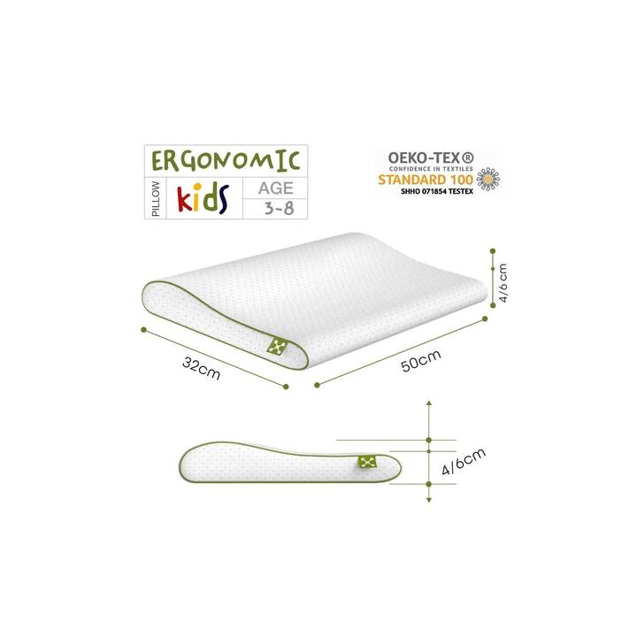 SMARTSLEEP Oreiller classique (Blanc, 32 cm x 50 cm)