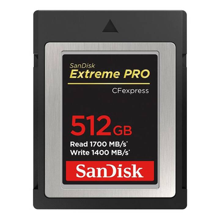 SANDISK CFexpress Extreme Pro Typ B (Class 10, 512 Go, 1700 Mo/s)