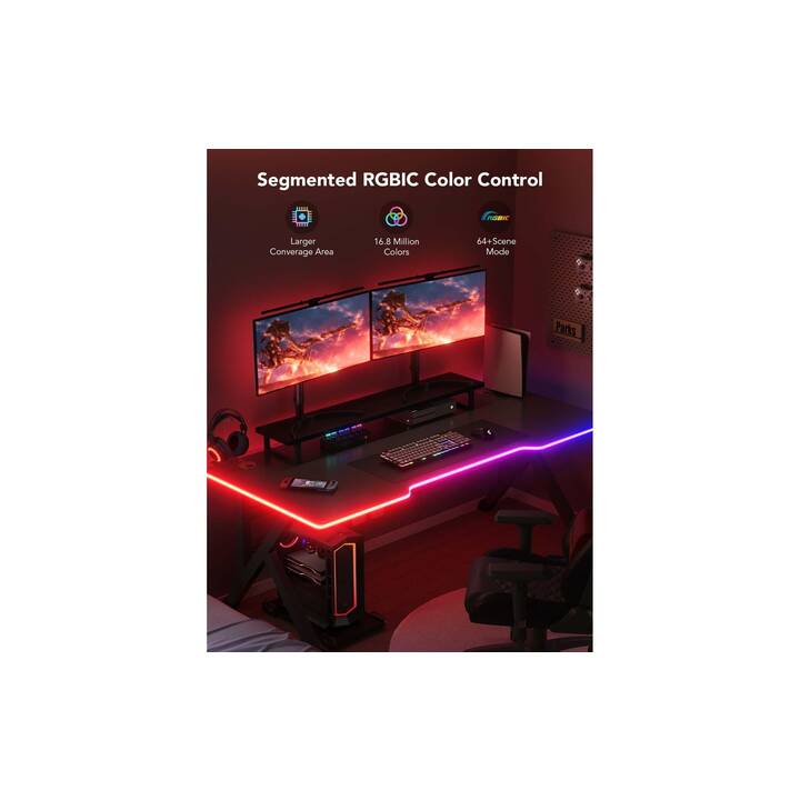 GOVEE Lumière d'ambiance LED Neon Gaming (Noir, 36 W)