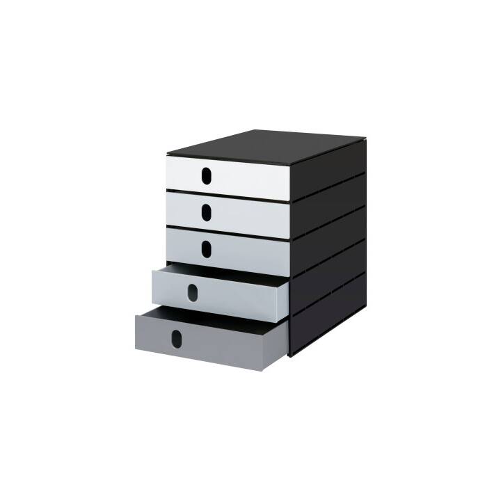 STYRO Büroschubladenbox Pro (C4, 24.3 cm  x 33.5 cm  x 32.3 cm, Grau)