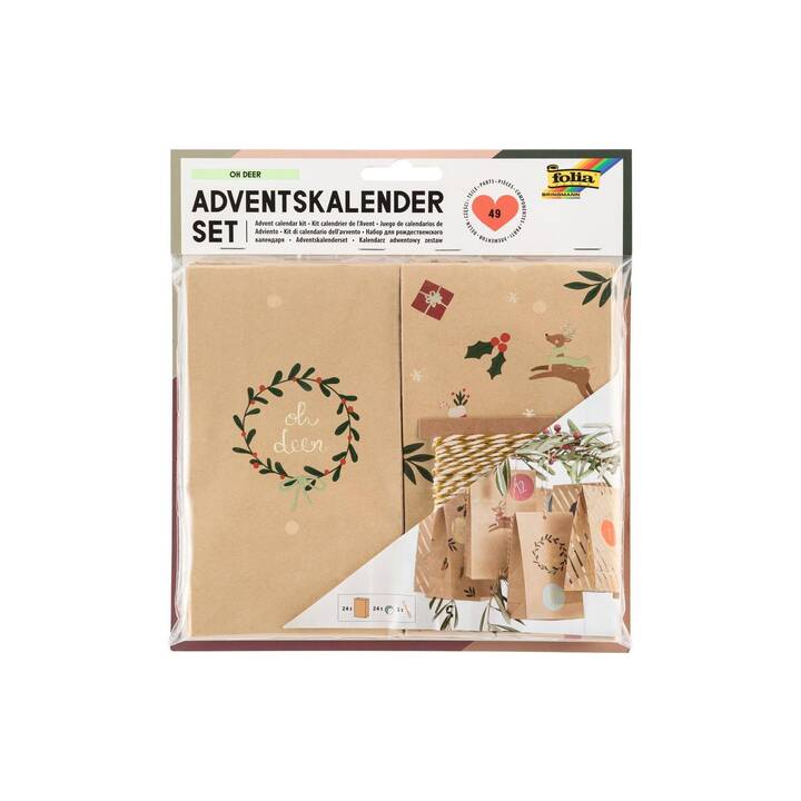 FOLIA Kreativ-Adventskalender Oh Deer