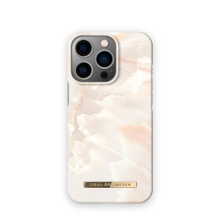 IDEAL OF SWEDEN Backcover Rose Pearl Marble (iPhone 14 Pro, Marmo, Albicocco, Bianco)