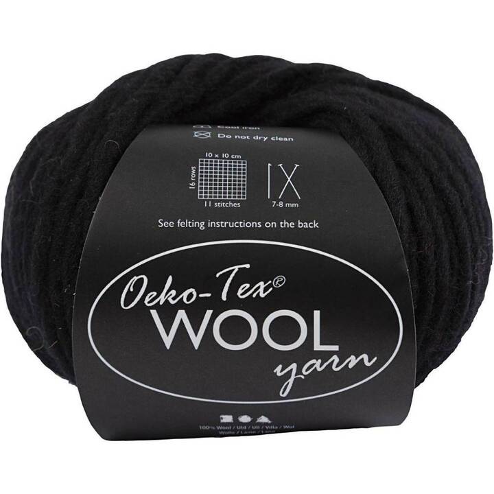 CREATIV COMPANY Wolle (50 g, Schwarz)