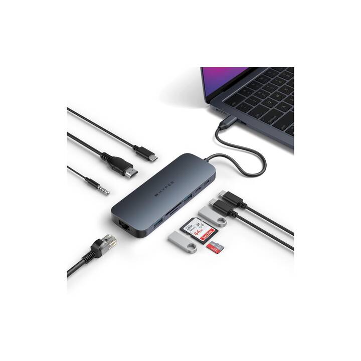 HYPER Stazione d'aggancio EcoSmart (HDMI, 2 x USB 3.1 Gen 2 Typ-C, USB 3.1 Gen 2 Typ-A)