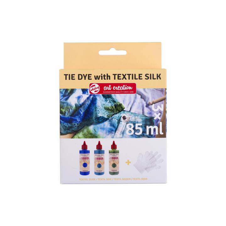 TALENS Textile couleur Tie Dye Set (3 x 85 ml, Vert, Bleu, Turquoise)