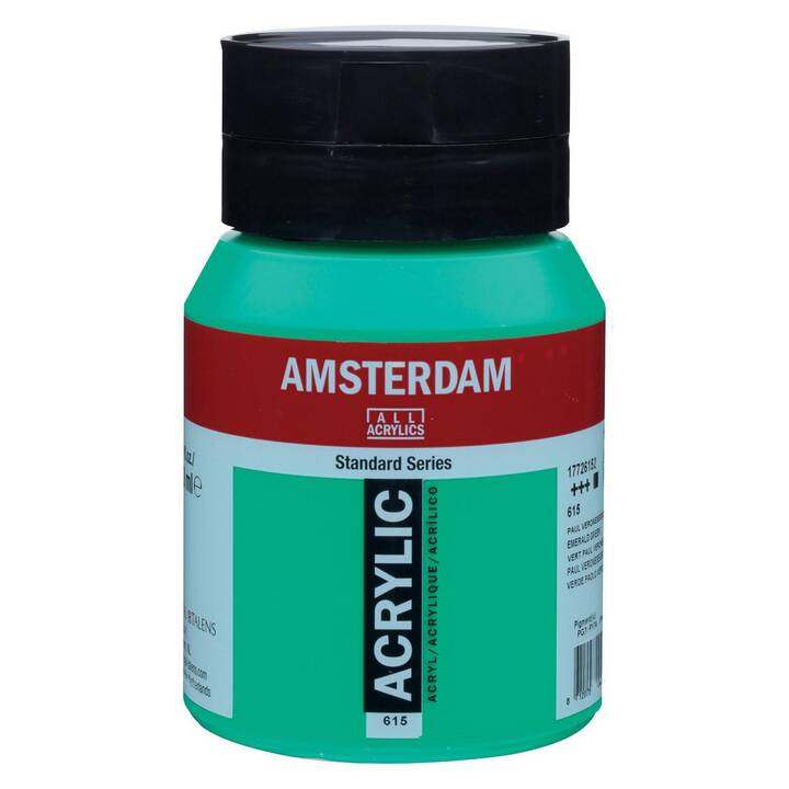 AMSTERDAM Couleur acrylique (500 ml, Vert émeraude, Vert)