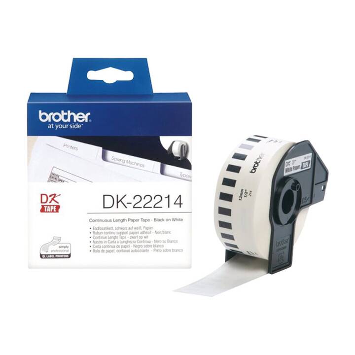 BROTHER DK-22214 Etikettenrolle (1 Stück, 12 mm x 30.48 m)