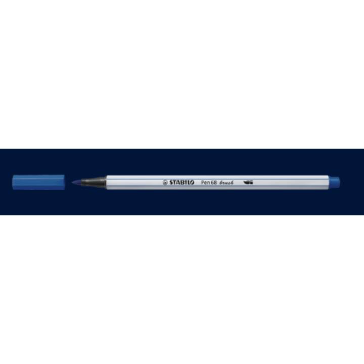 STABILO 68 brush Crayon feutre (Bleu, 1 pièce)