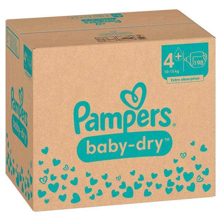 PAMPERS Baby-Dry 4+ (198 pièce)