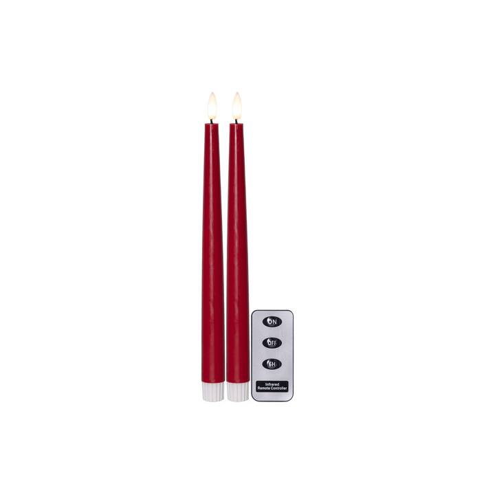 Candele a bastoncino a LED con funzione timer Flame Shine, set di 2