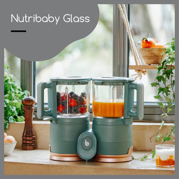 BABYMOOV Nutribaby Glass (Scaldare, Mixare, Funzione scongelamento, Mantieni caldo)