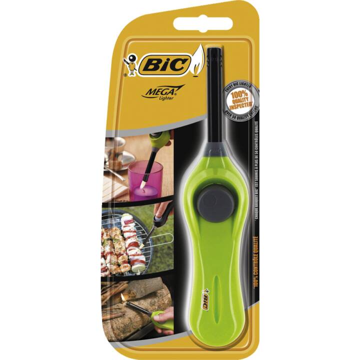 BIC Briquet à gaz Megalighter U140 (Coloris assortis, 1 pièce)