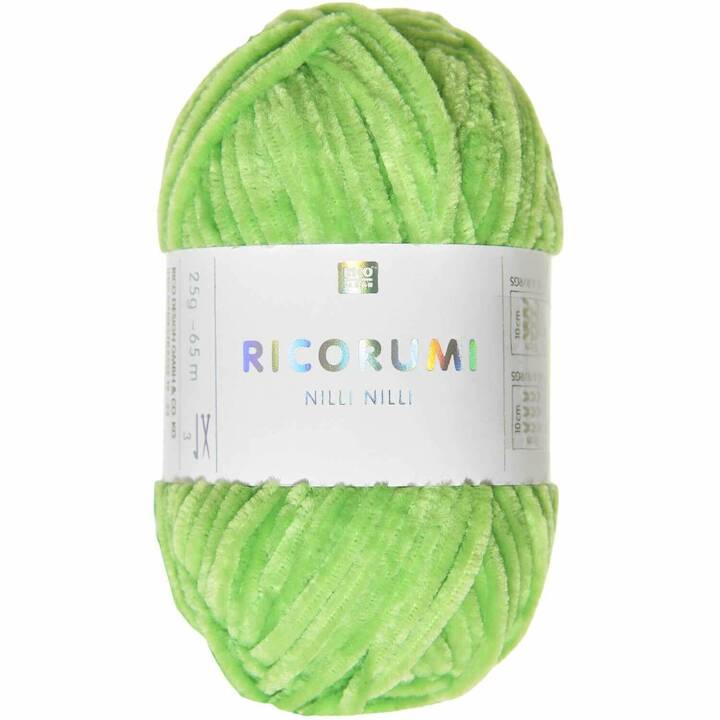 RICO DESIGN Lana Ricorumi Nilli Nilli (25 g, Verde fluo, Verde)