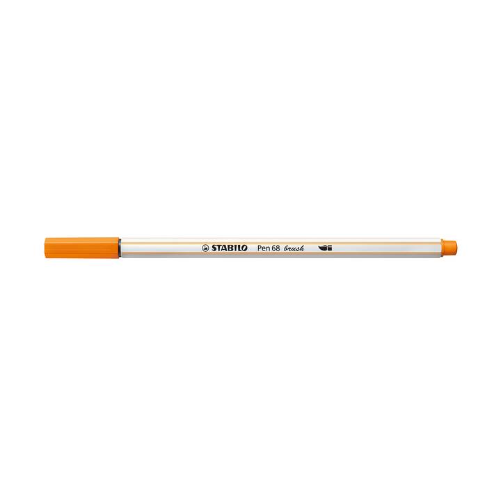 STABILO Pen 68 brush Crayon feutre (Orange, 1 pièce)