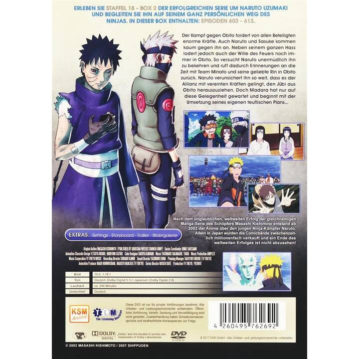 Naruto Shippuden Box 2 Saison 18 (DE, JA)
